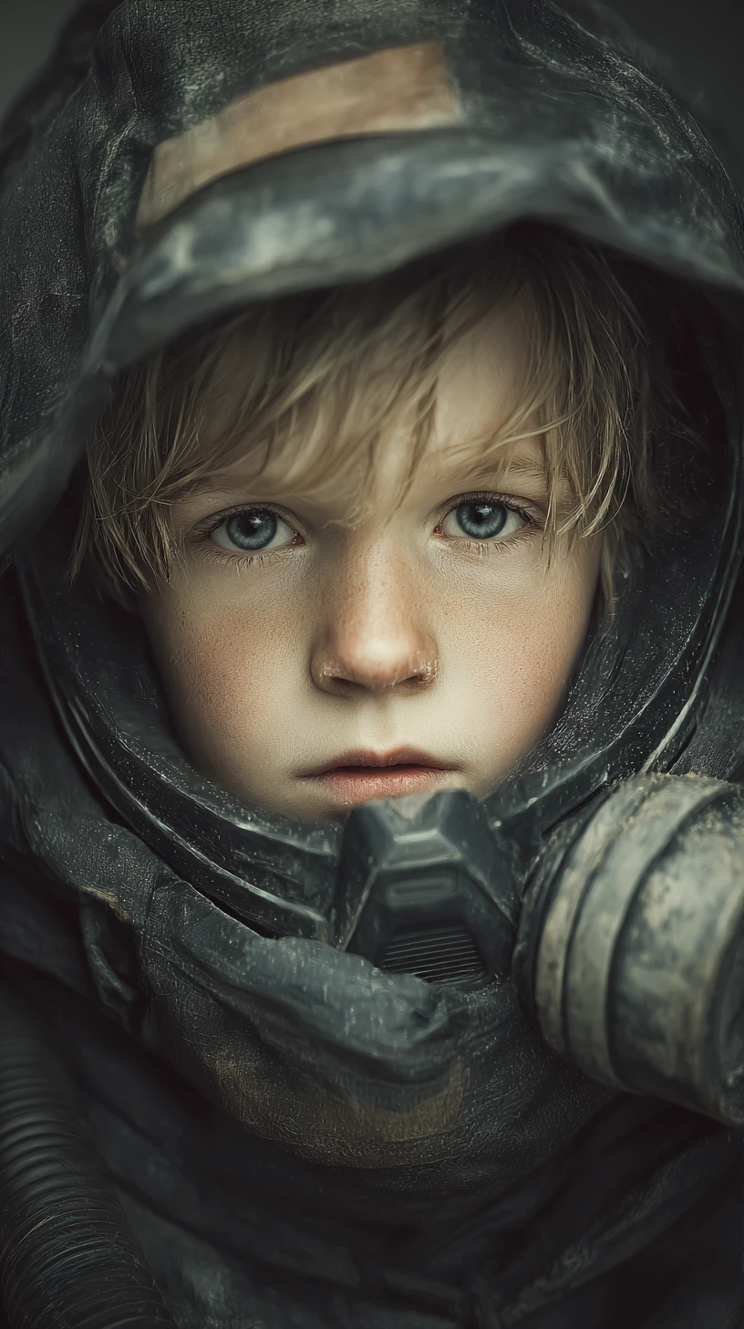 Portrait cinématographique d’un garçon solitaire en tenue de survie