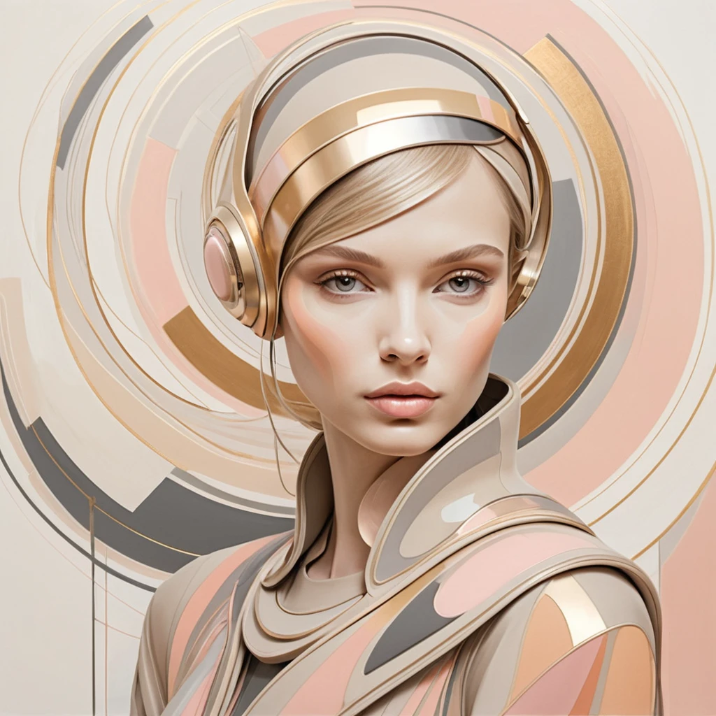 Soft abstract illustration of feminine shapes in pastel tones