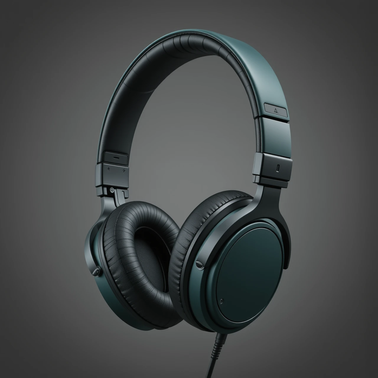 Fones de ouvido over-ear verde floresta em fundo neutro de estúdio