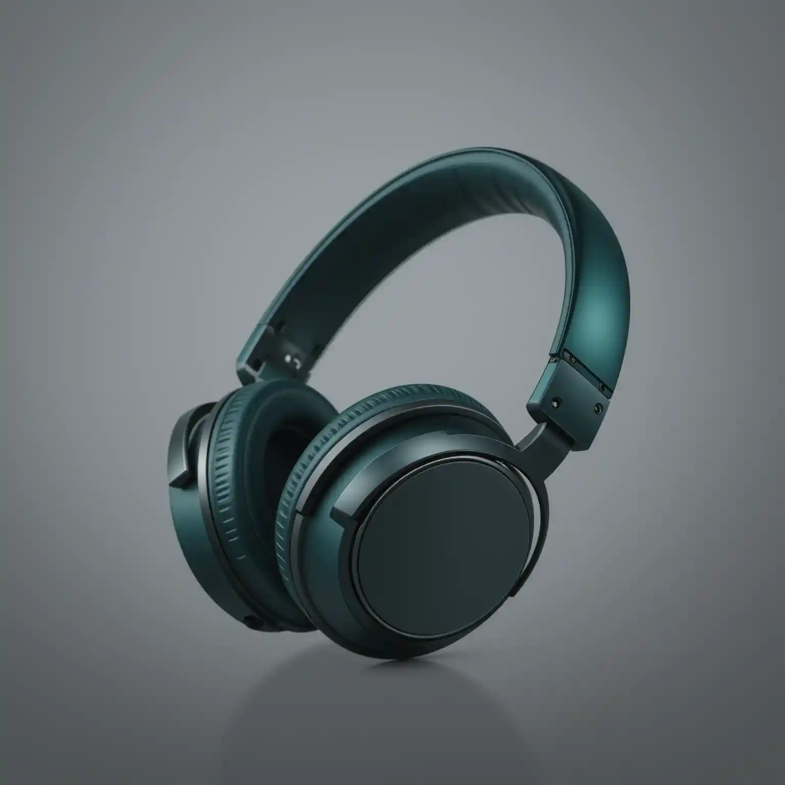 Auriculares over-ear verde bosque en vista de estudio profesional