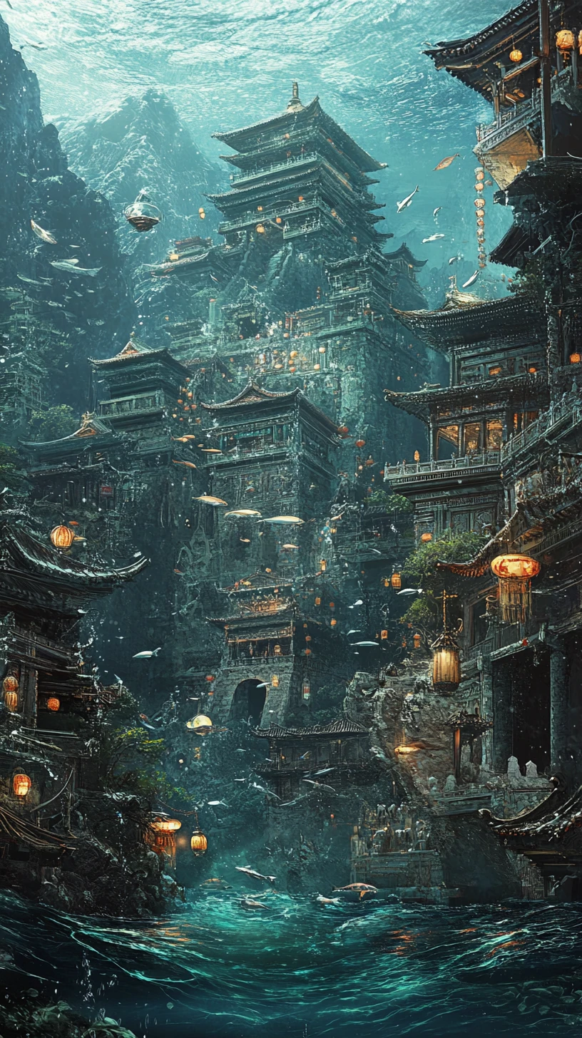 Antica città cinese sommersa rivelata dalle acque oceaniche in ritirata