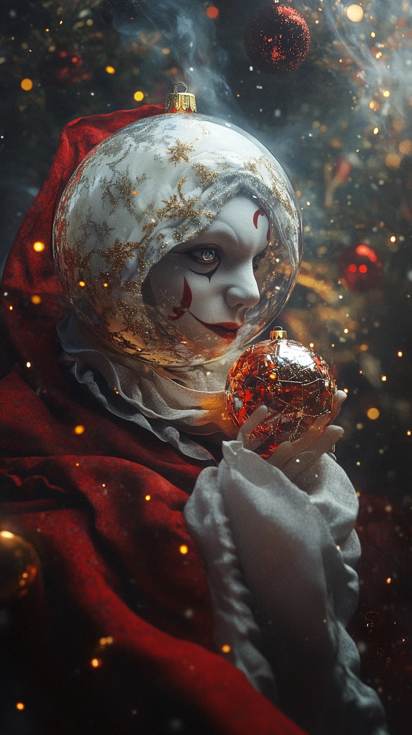 Mime de Noël fusionné avec ornement de conte de fées orné