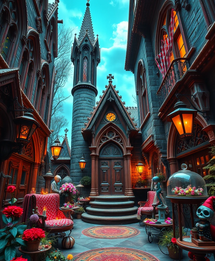 Casa gotica fiabesca che unisce architettura fantasy e umorismo