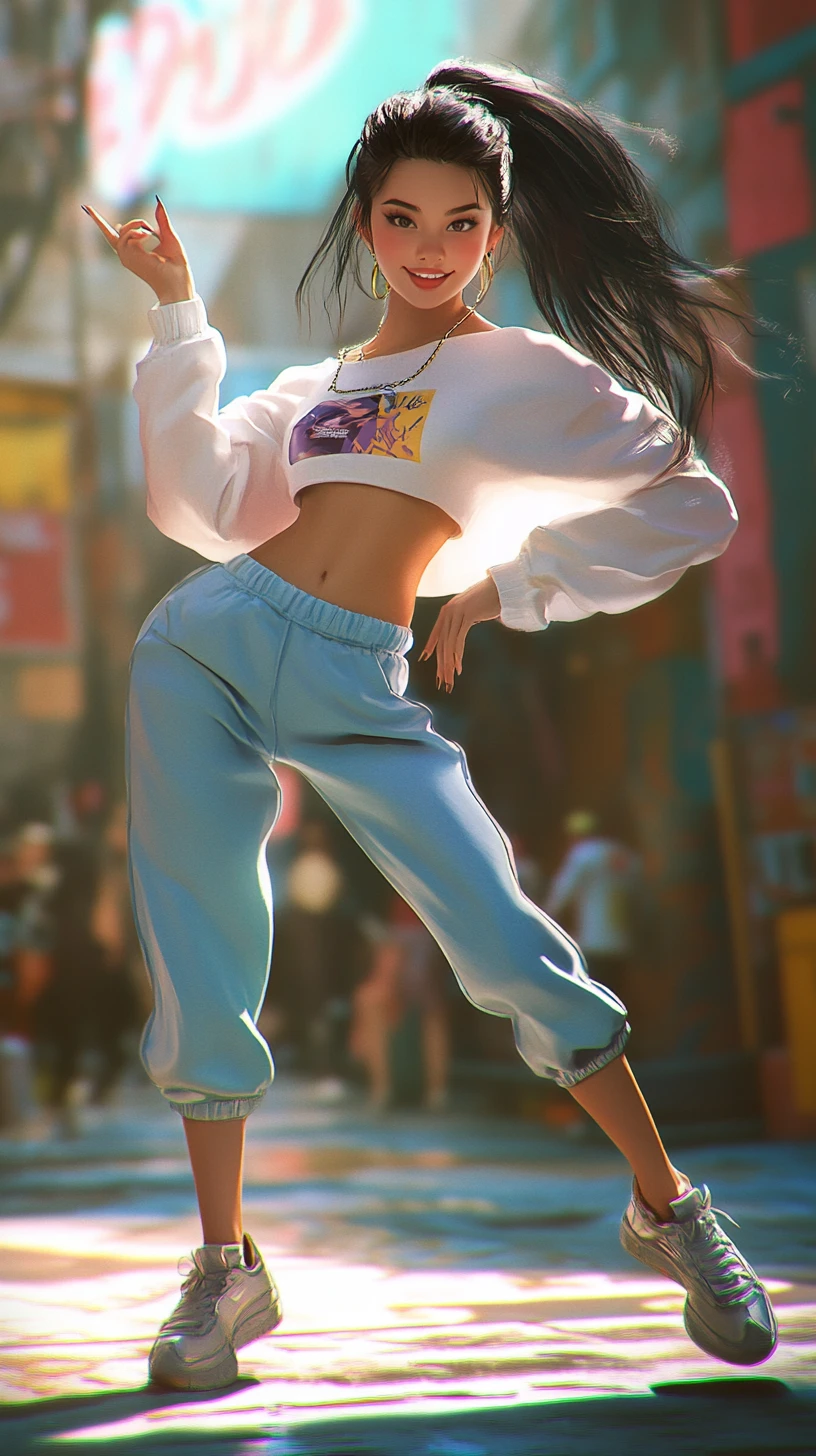 世界の地下鉄を舞台に喜びいっぱいに踊るアニメ少女