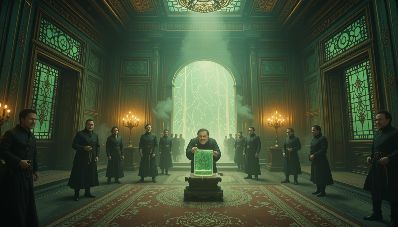 Terrified scholars trapped in an ancient emerald bedroom