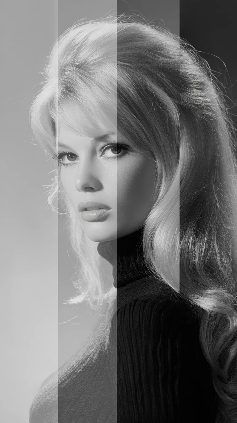 Ritratto digitale in primo piano di una donna bionda glamour