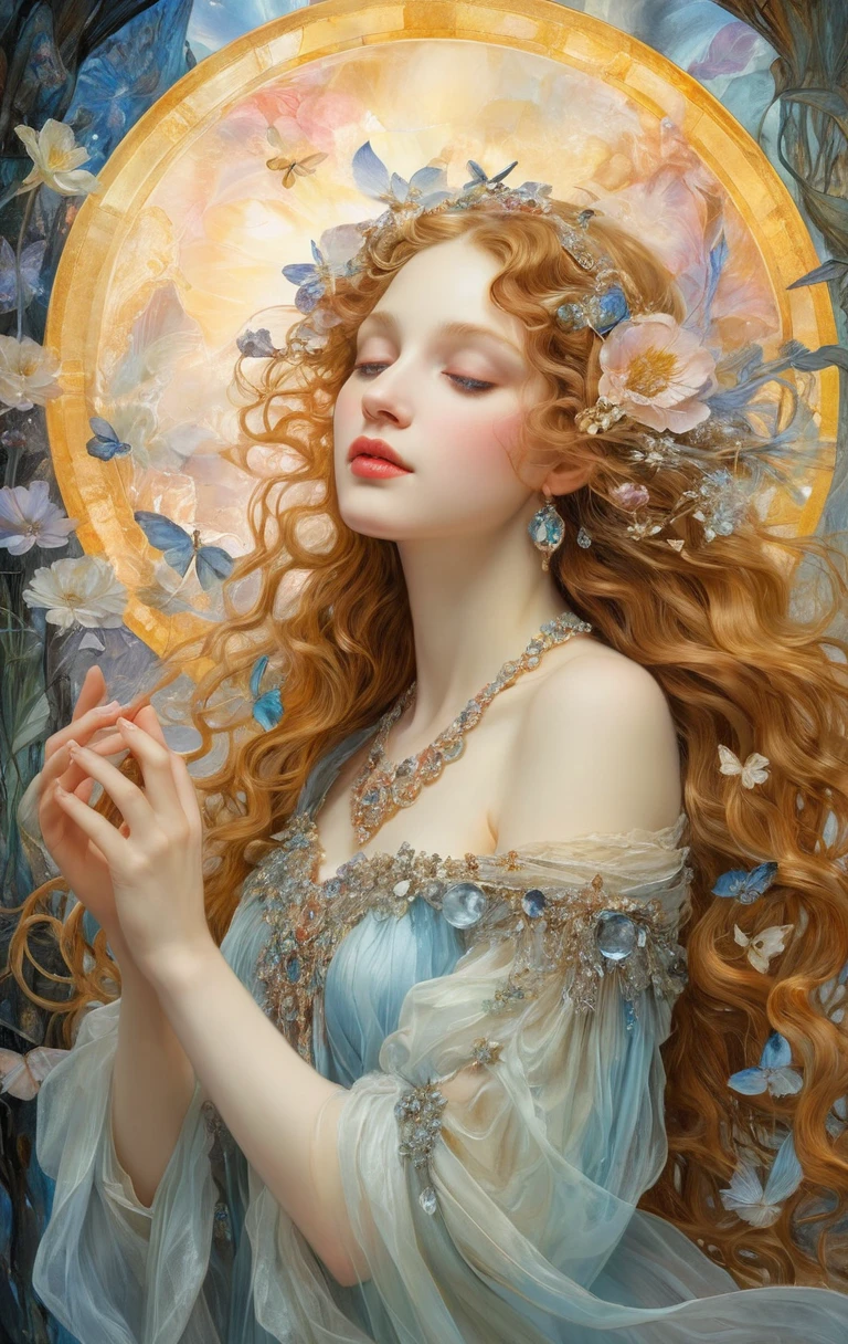 Romantic luminous vision of pure bliss in radiant color