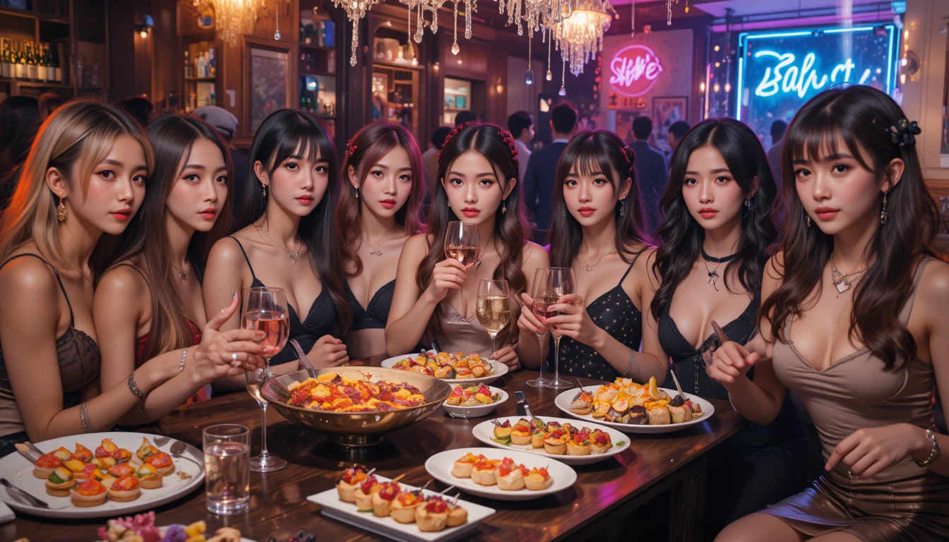 Festa de fim de ano inspirada em Harajuku com uma jovem estilosa