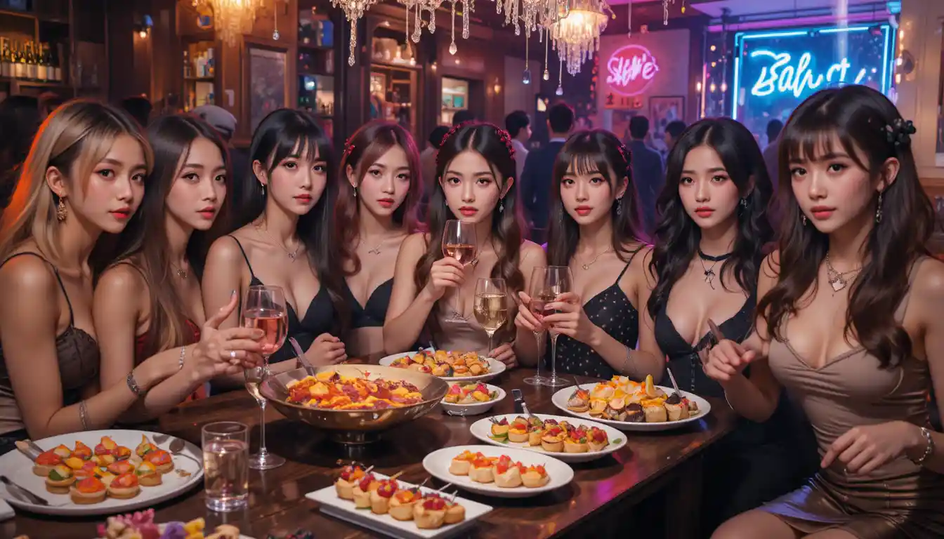 Festa de fim de ano inspirada em Harajuku com uma jovem estilosa