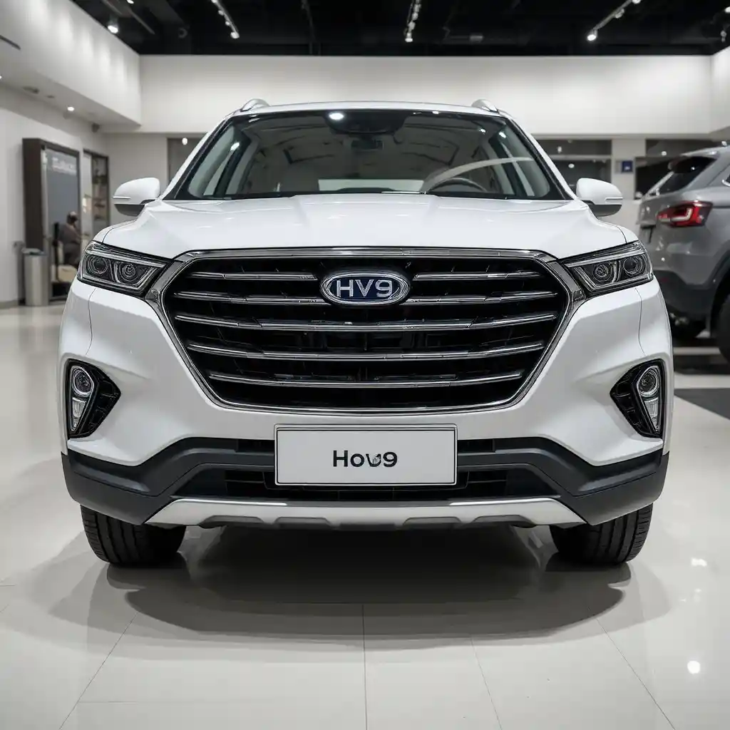 White 2027 SUV Displayed In Bright Modern Showroom