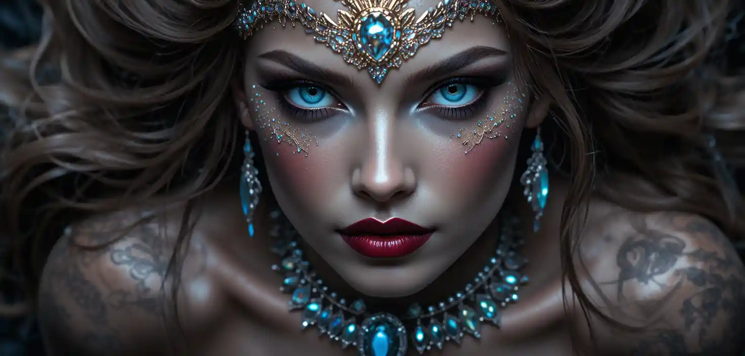 Retrato tipográfico atrevido de una chica con diseño gráfico elegante