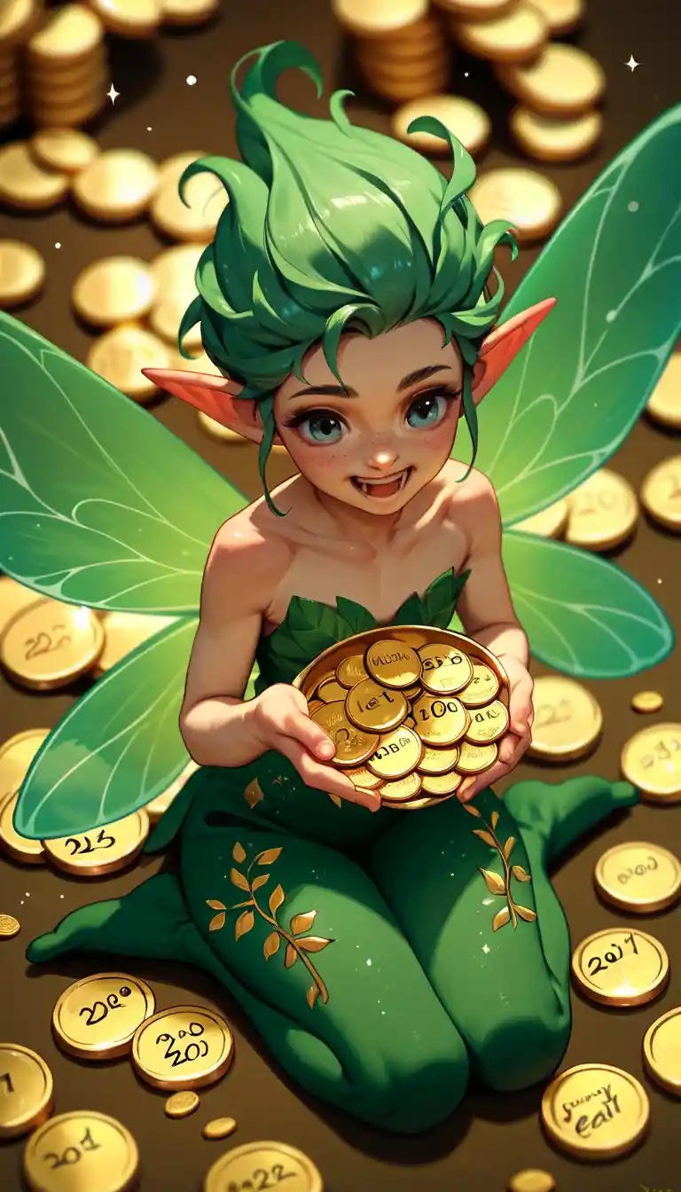 Cheerful fairy with happy new year 2026 holiday design