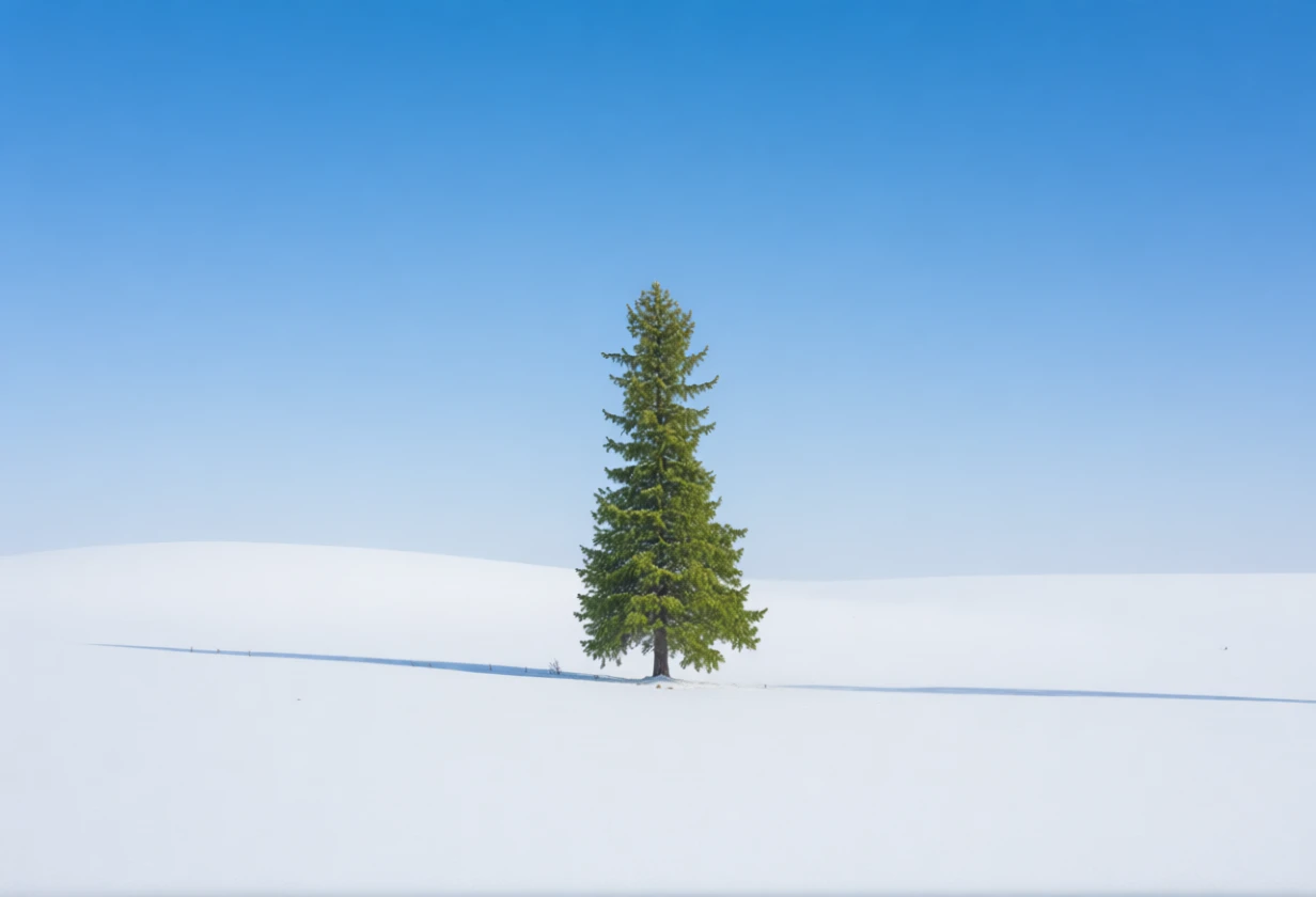 Green tree against a clearer blue sky outdoors