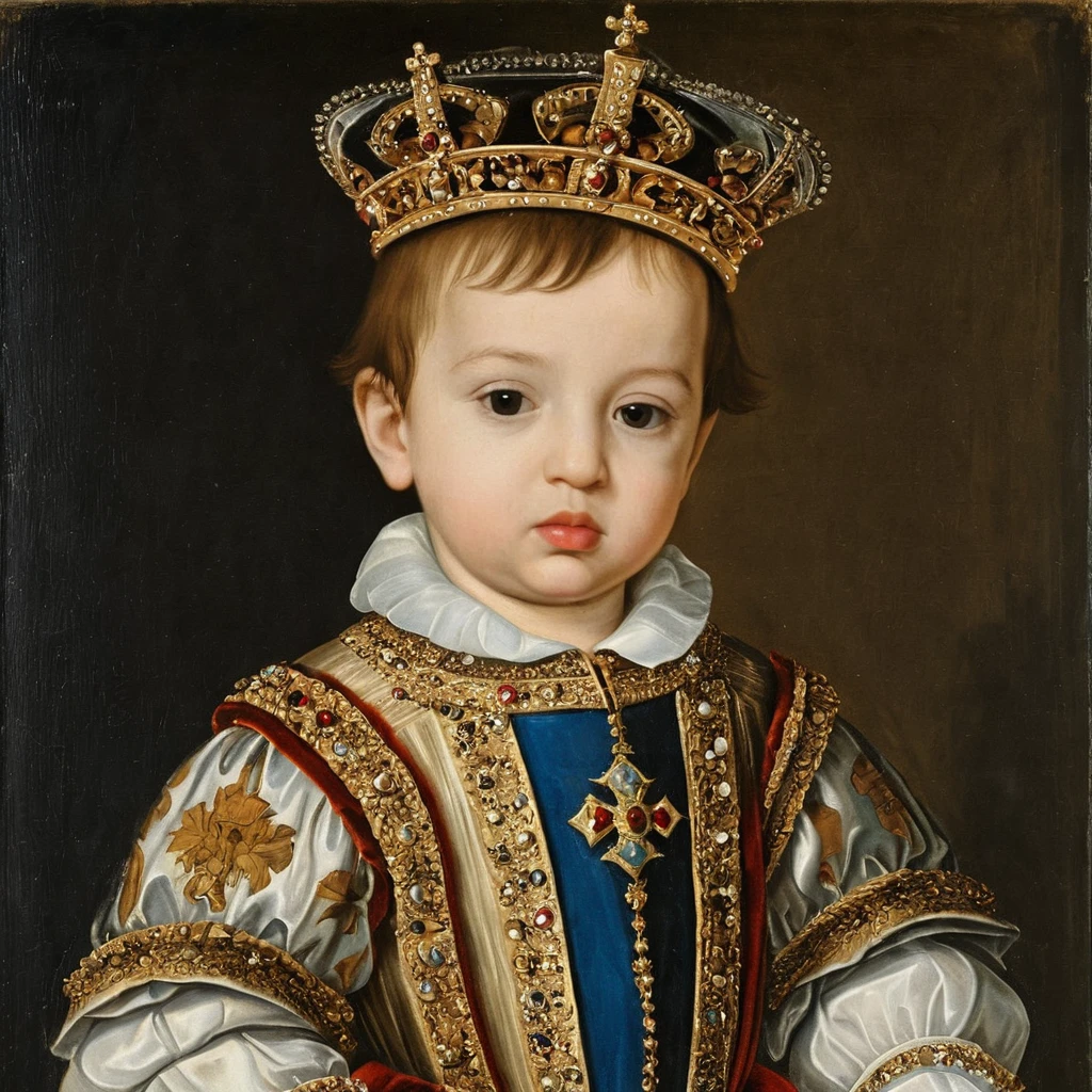Renaissance portrait of a young Spanish royal toddler king