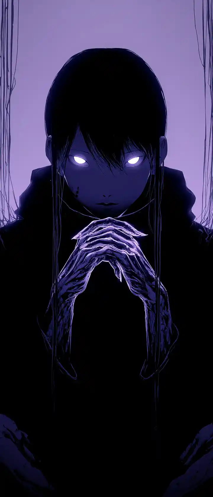Silhouette d’ombre mystérieuse au milieu de tapisseries de rêves en décomposition