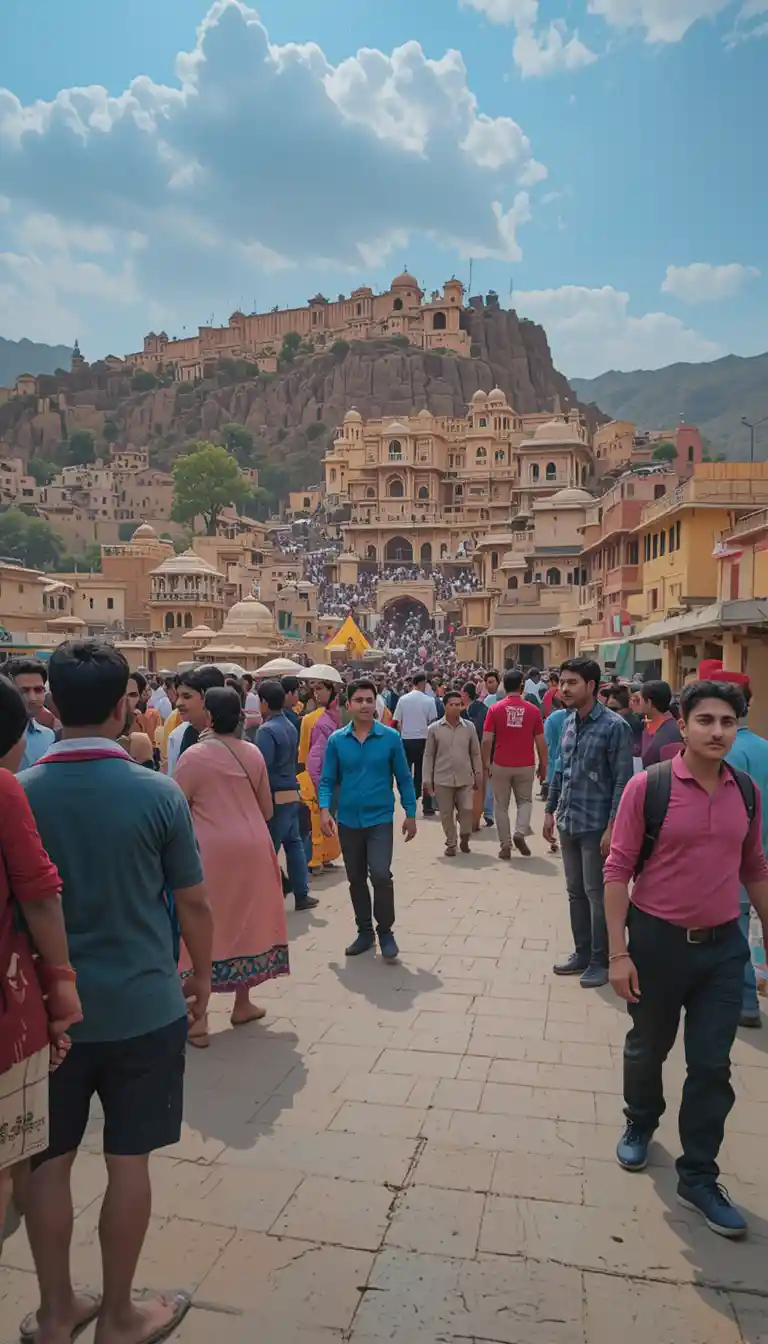 Andächtige Kuh in den traditionellen blauen Gassen von Jodhpur