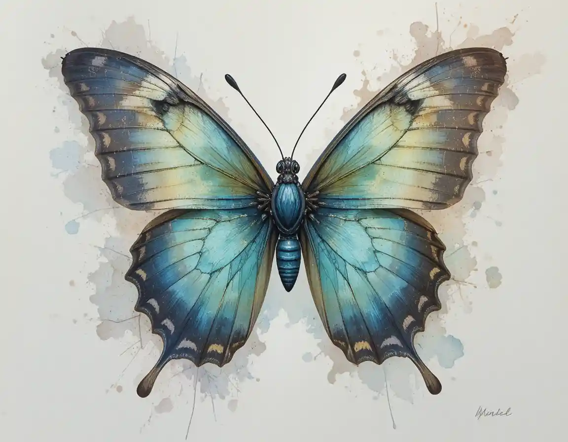 Chrysalide vectorielle se transformant en un rare et magnifique papillon