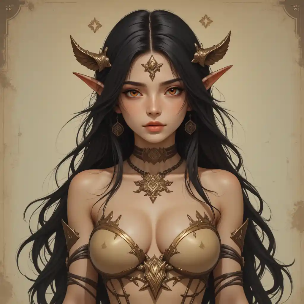 Young goddess of mercy in a mystical fantasy realm