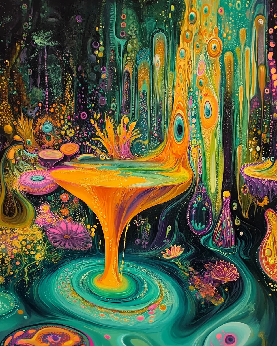 Arte fluida vibrante girando em harmonia abstrata decorativa