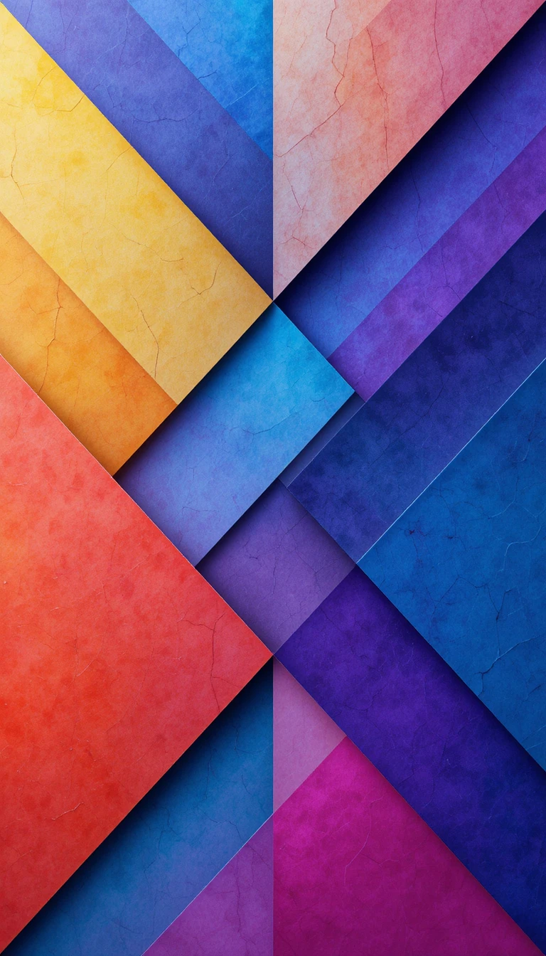 Strisce geometriche gotiche di carta in composizione astratta al neon