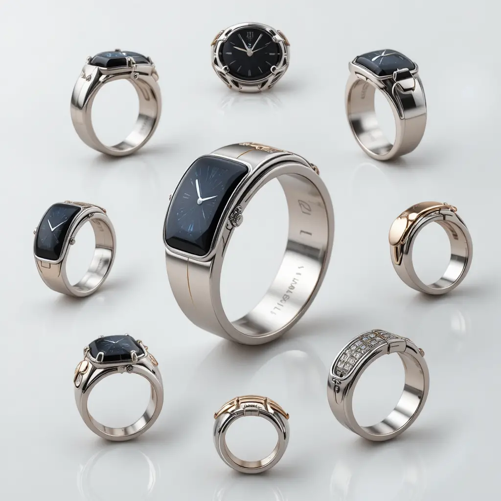 Produktaufnahme eines Smart Rings vor sauberem weißen Studiohintergrund