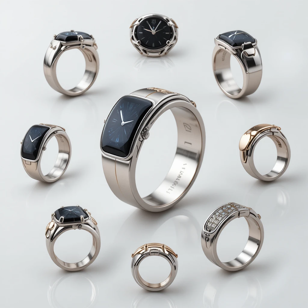 Produktaufnahme eines Smart Rings vor sauberem weißen Studiohintergrund