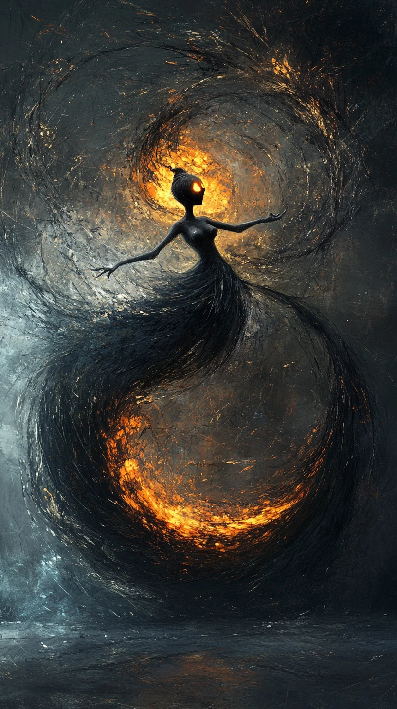 Abóbora Jack O’Lantern Monocromática Equilibrando a Energia Yin e Yang