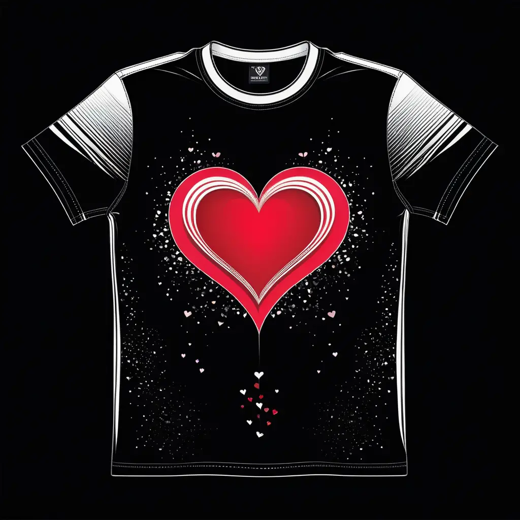 Valentines Day vector design on black t shirt background