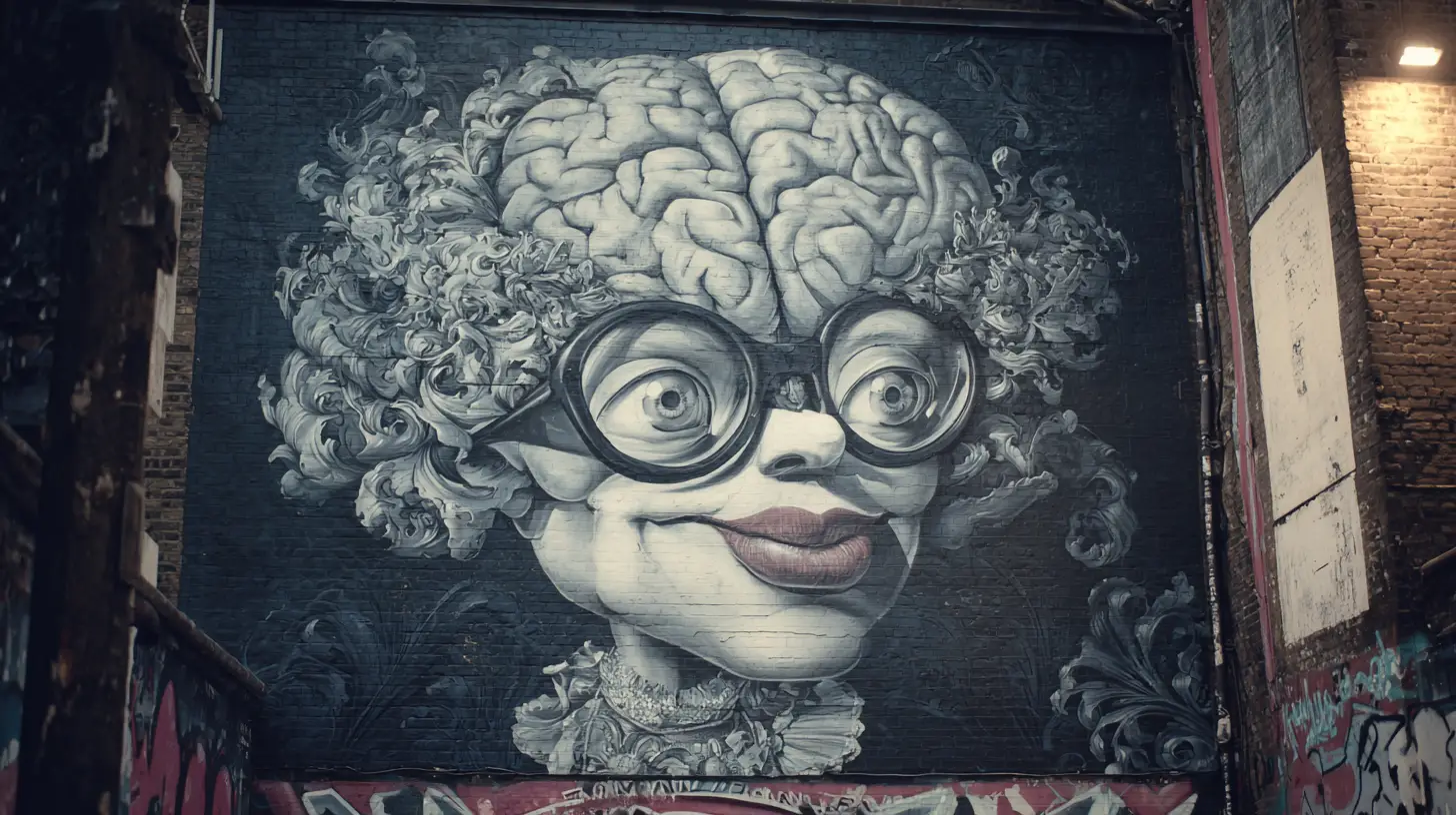 Dapper brain gentleman strolling through dark london alley