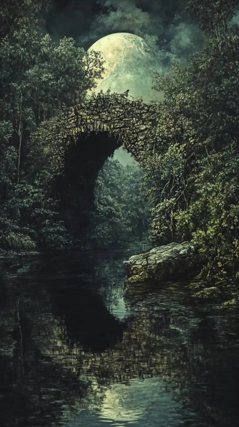 Surreal dark fantasy illusion with uncanny visual juxtaposition