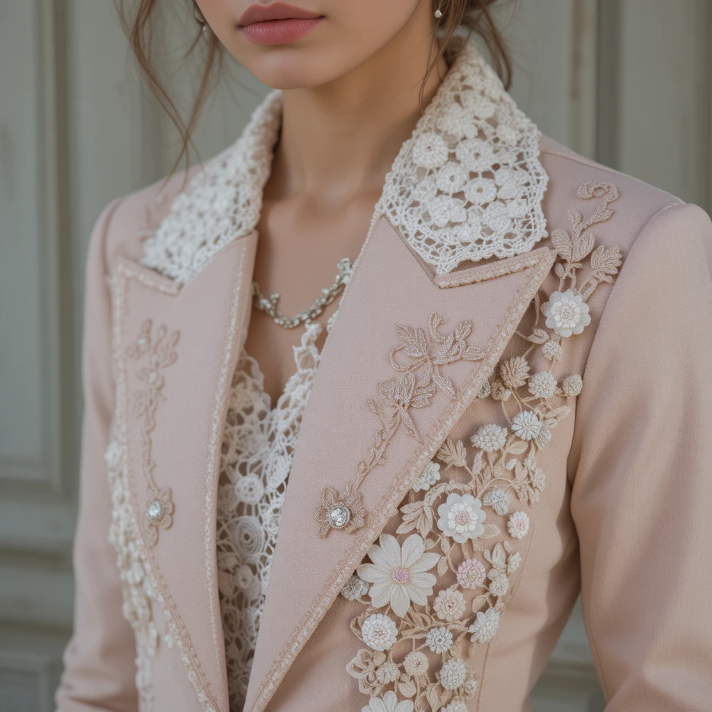 Romantischer Fashion-Look mit Spitzenjacken und Häkel-Details