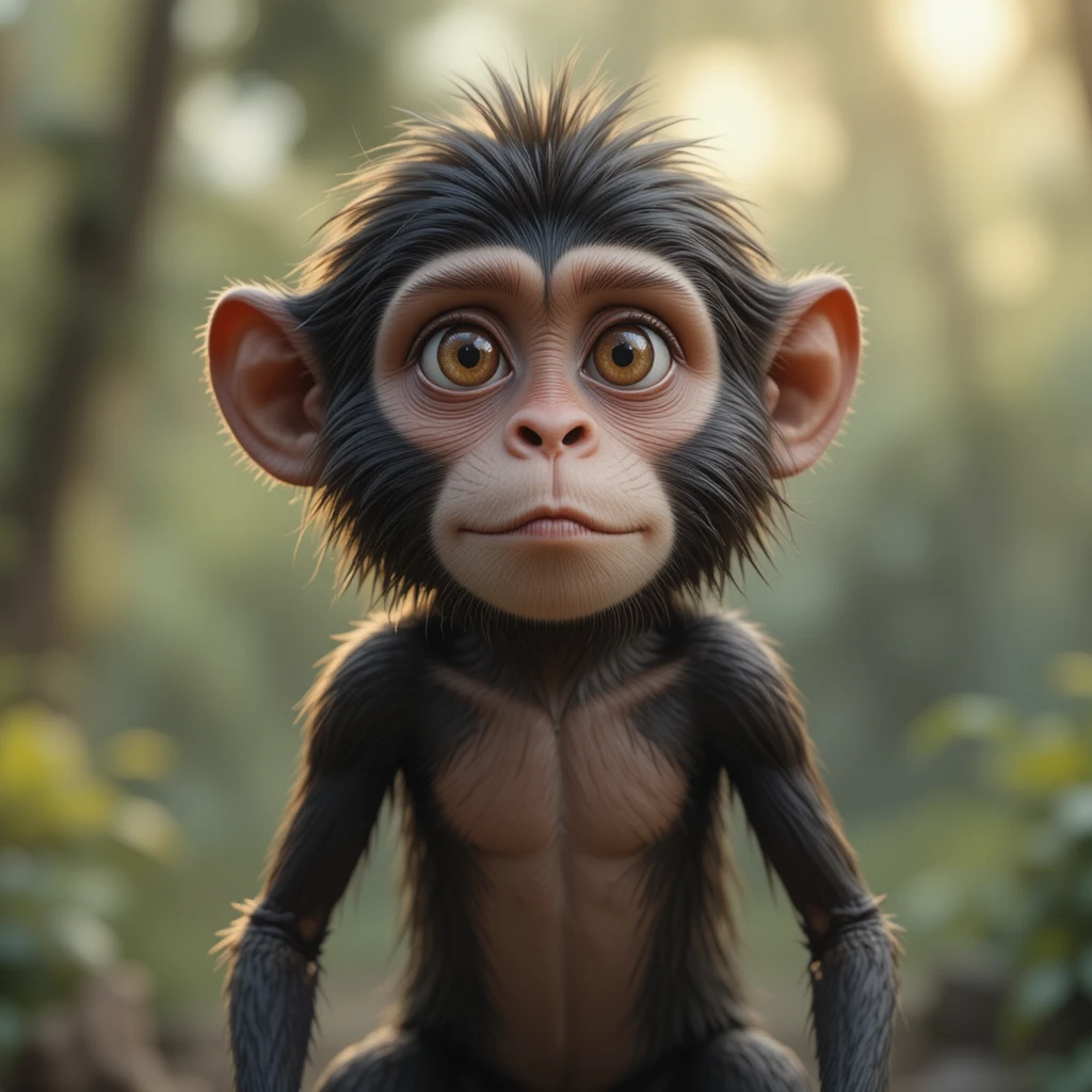 YouTubeチャンネル向けのカートゥーン風サルのマスコットキャラクター