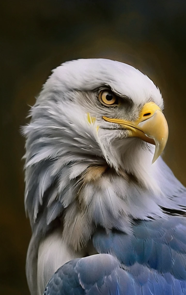 Majestätischer Weißkopfseeadler aus leuchtend blauer Energie