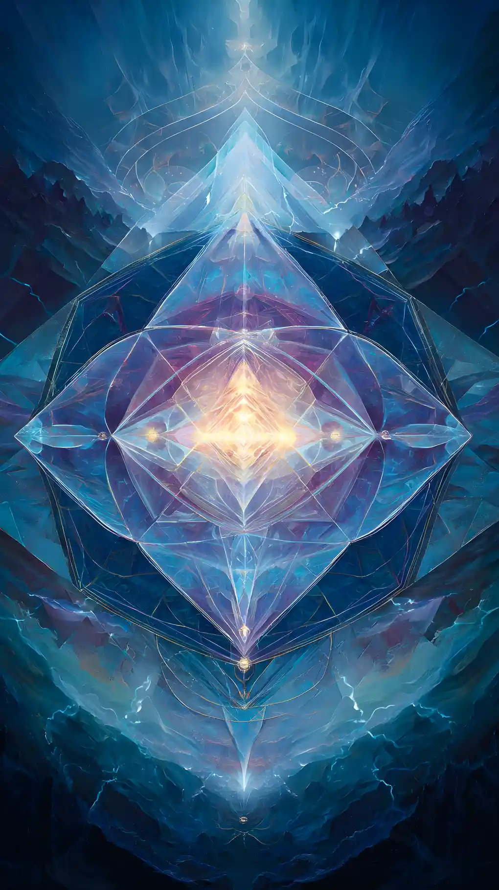 Extraterrestrial contact within a vibrant geometric cosmic vision