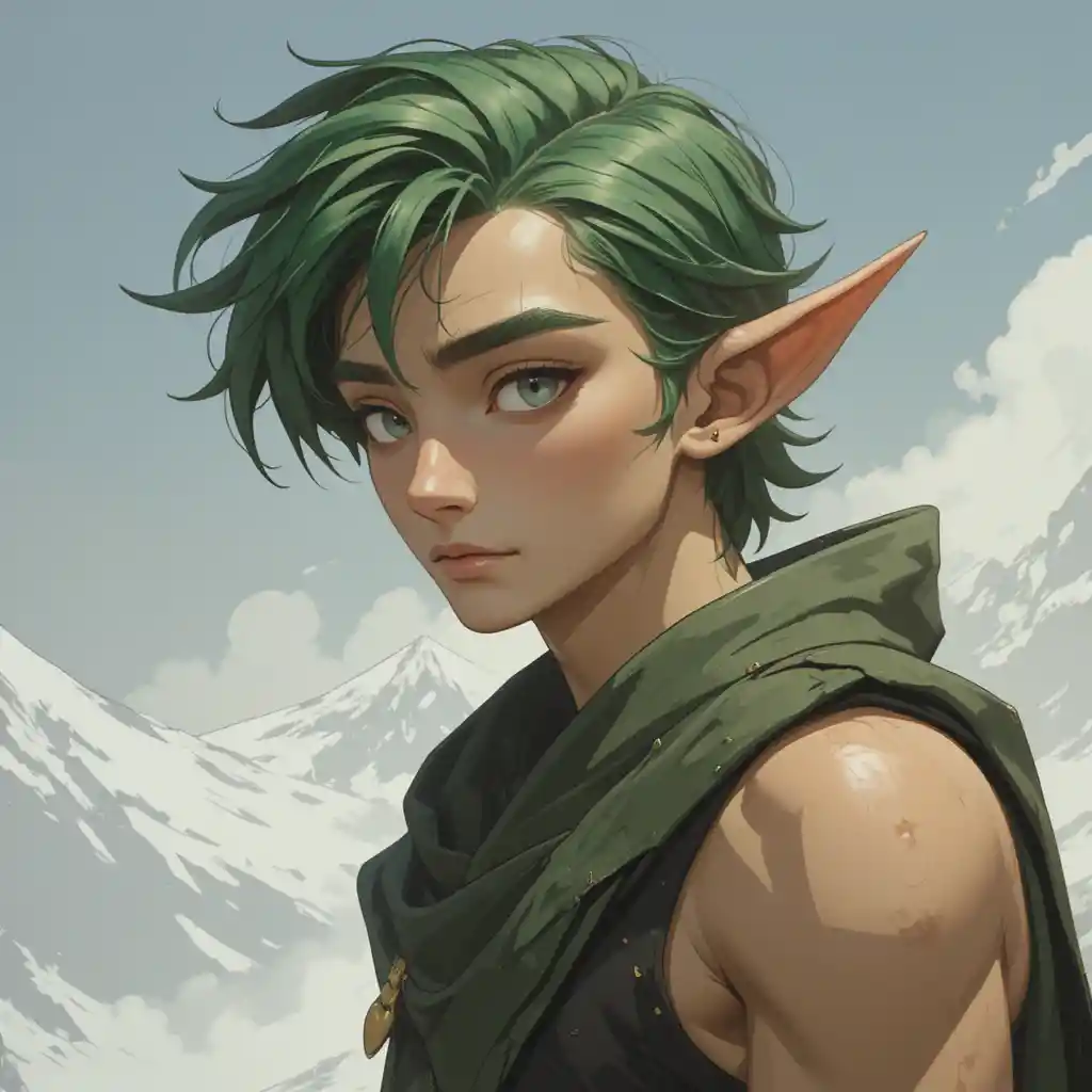 Young mountain god inspired character in Wakfu universe