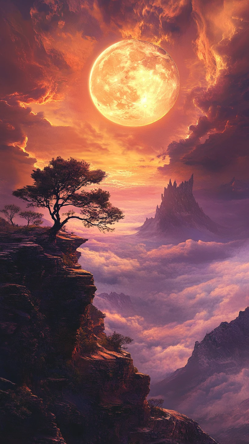 Desolate Plateau Above A Misty Floating Abyss