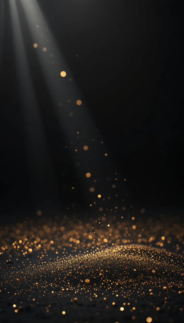 Dark luxury wallpaper with soft golden light rays