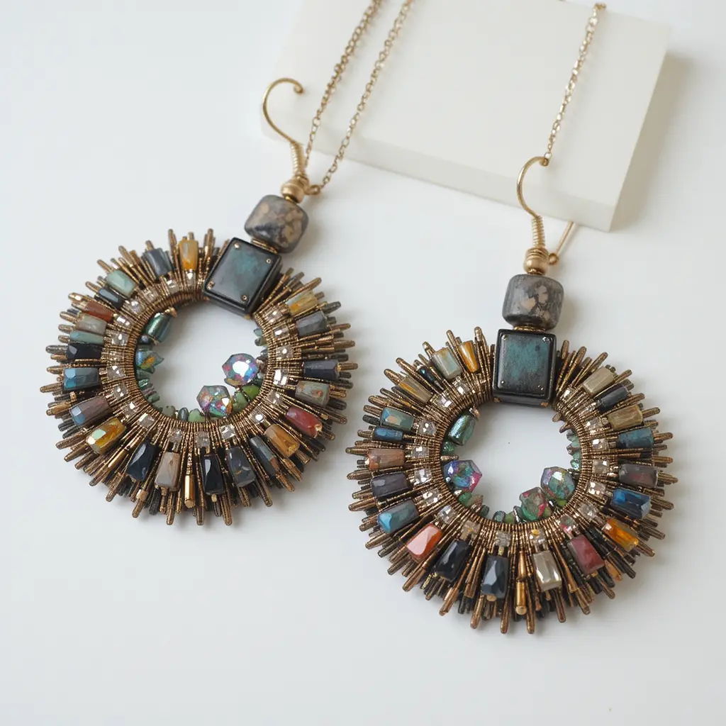 Handgefertigter Schmuck und Taschen aus recycelten Fashion-Materialien