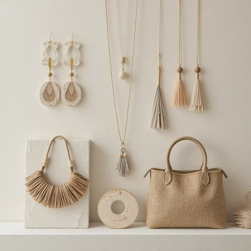 Upcycelte Mode-Accessoires mit minimalistischer Eco-Luxus-Präsentation