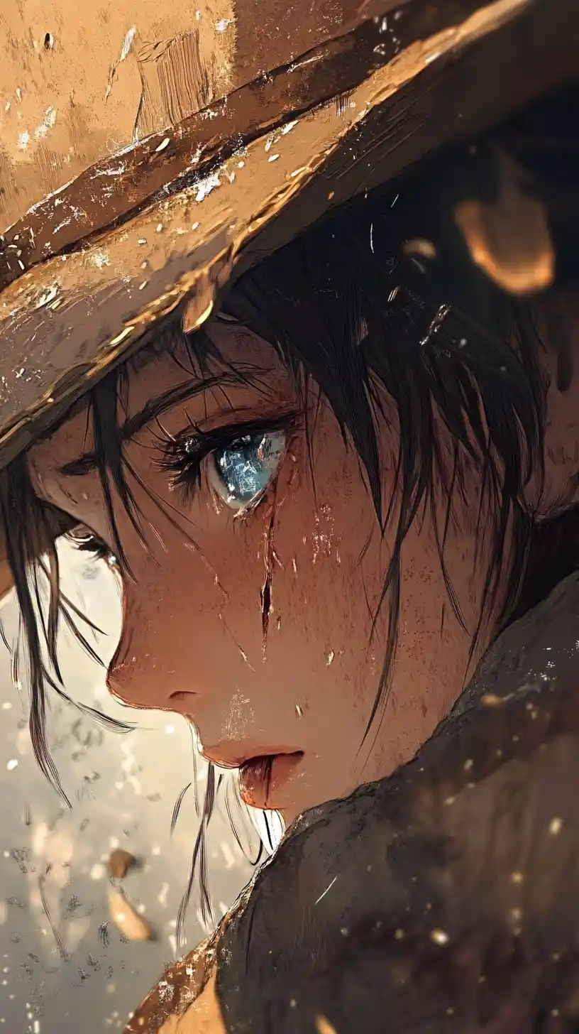 Cow-boy d’anime en gros plan dans un duel western tendu