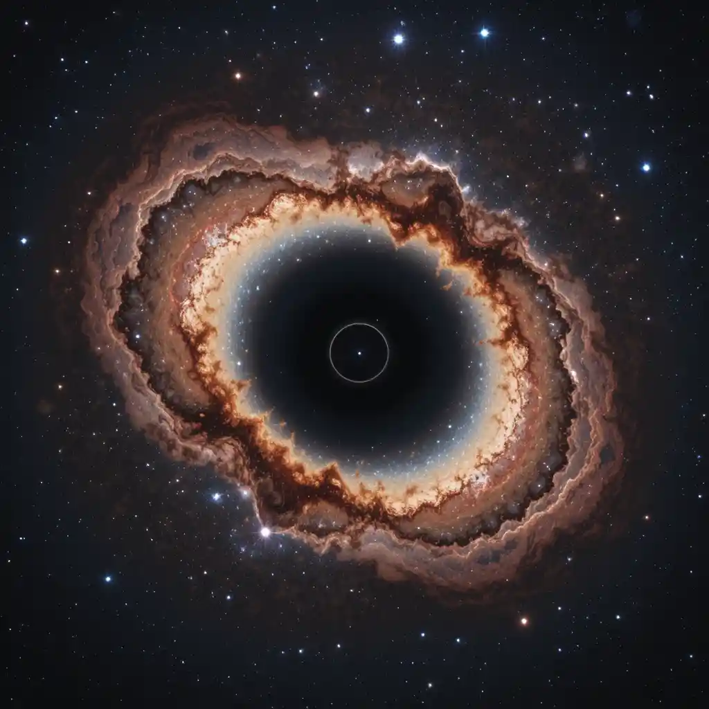Vast cosmic void stretching across deep outer space