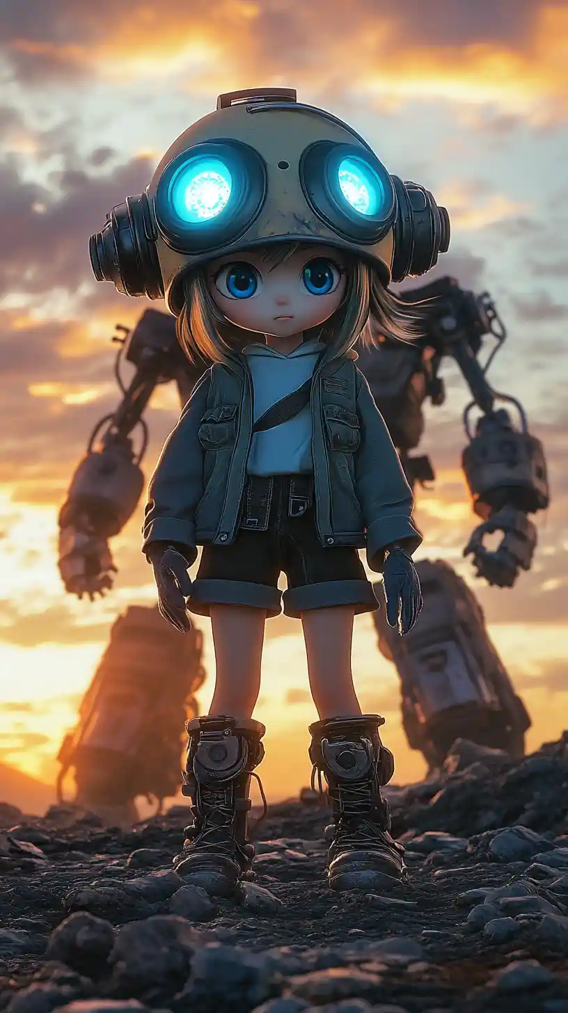 末日餘暉下的少女與機器人