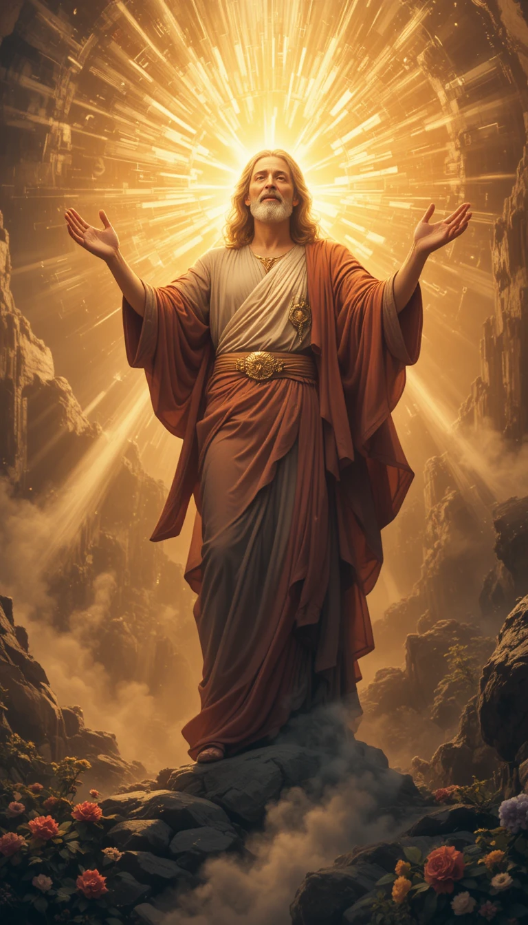 Texto de oração cristã louvando o Senhor na luz eterna