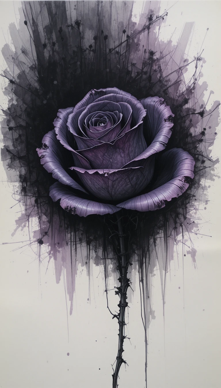 Rosa a carboncino che emerge dall’oscurità con un sottile controluce