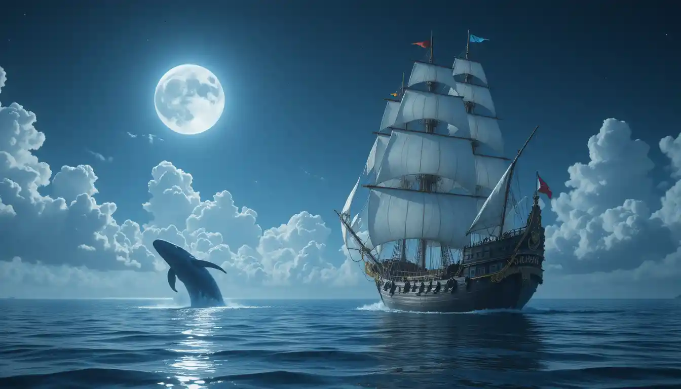Maestoso veliero che scivola su un oceano di nuvole