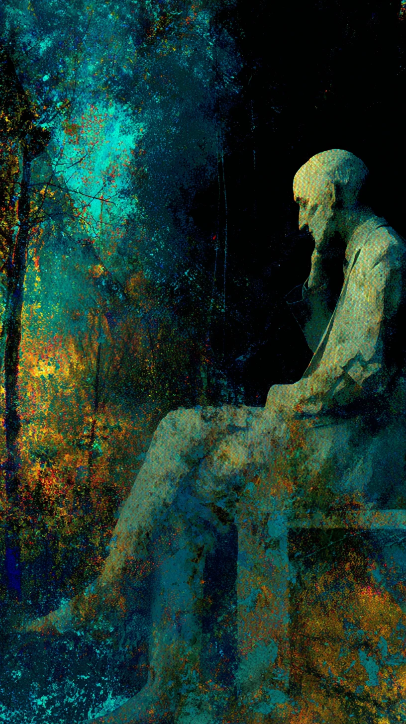 Forma abstrata surreal com ricas cores pop escuras