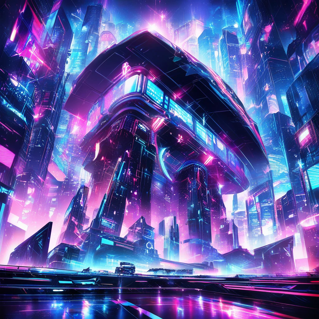 Cinematic ai avatar thumbnail with neon holographic effects