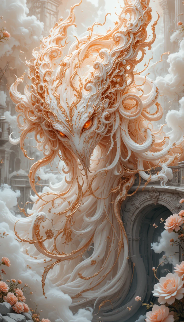 Creatura Spirituale Fantastica Intricata Vicino al Ponte del Palazzo Bianco