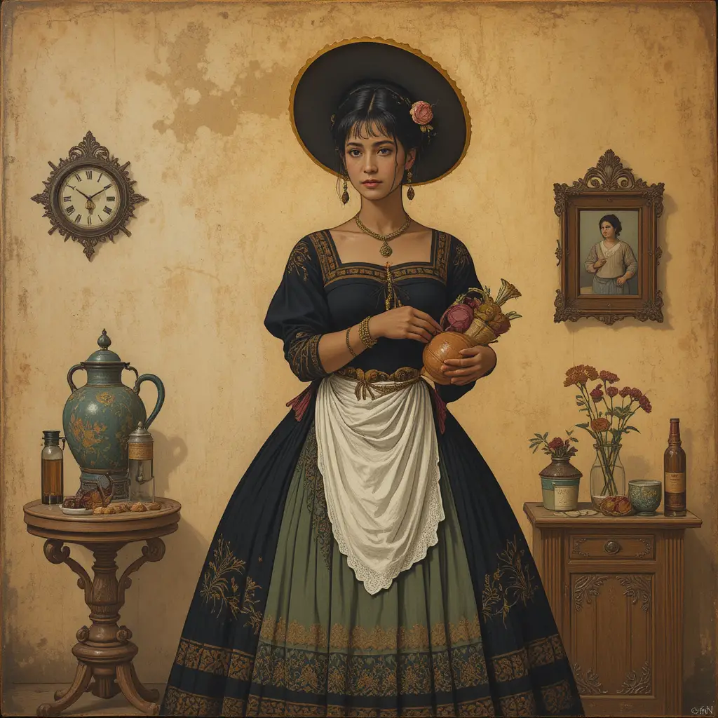 Cuisine mexicaine traditionnelle dans la silhouette d’une femme
