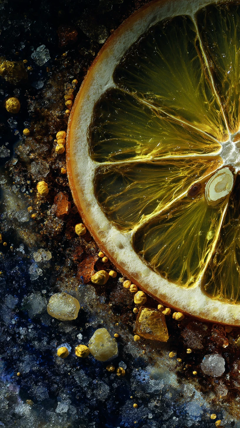 Fine dining experience centered on elegant citrus elements